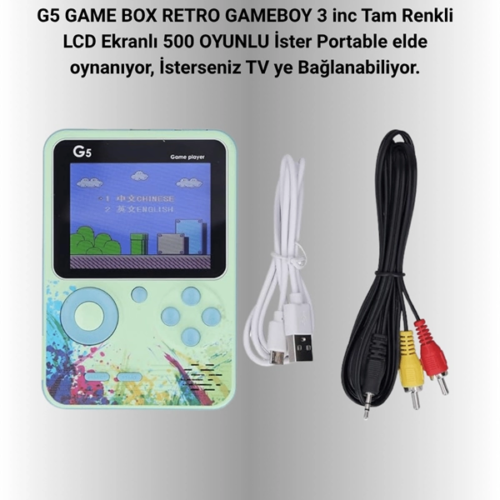 TV Bağlantılı 500 Oyunlu Mini Gameboy Konsol