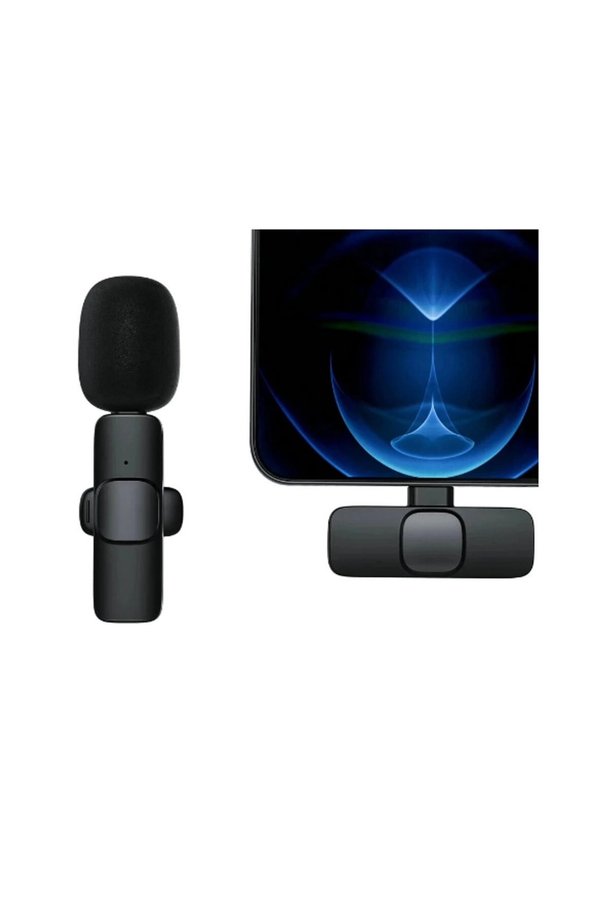 Type-c Girişli Telefon Uyumlu Wireless Youtube Facebook Tiktok Yayın Kablosuz Yaka Mikrofonu