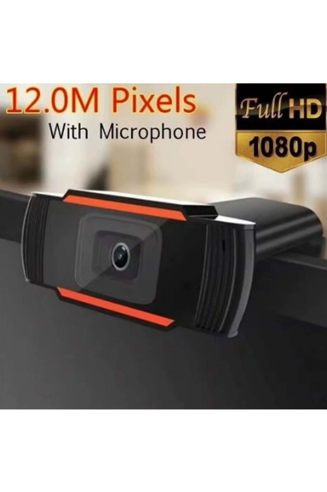 Webcam Orjınal 1080p Konferans Kamera Dahili Mikrofon Chat Görüntülü Sohbet Yayın Kamerası Hd Video - Görsel 3