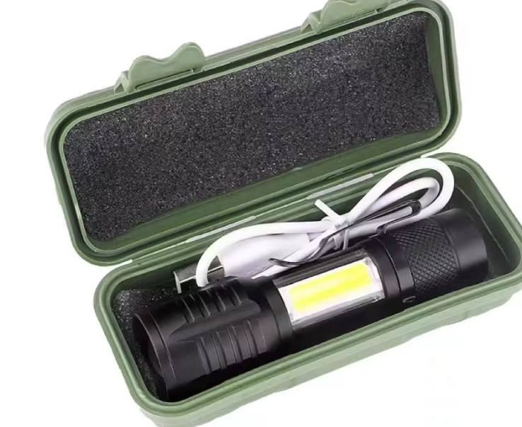 Wison Ws-5454 Taktik El Feneri Usb Şarj Edilebilir Kamp Feneri Cob Zumlanabilir Mini Taşınabilir El Feneri