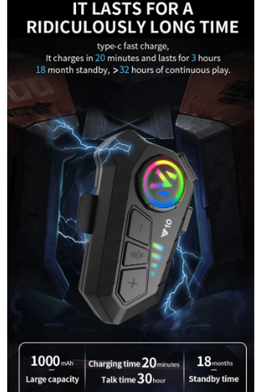 3 Bluetooth Intercom Motorsiklet Kulaklık