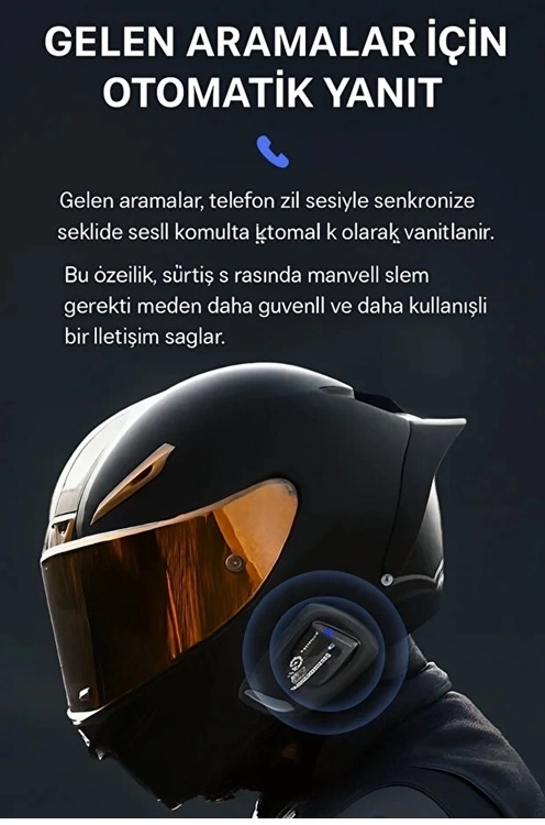 Y11 Bluetooth Kulaklık Mikrofonlu Motosiklet Kulaklığı İntercom Bt 5.3 - Görsel 3