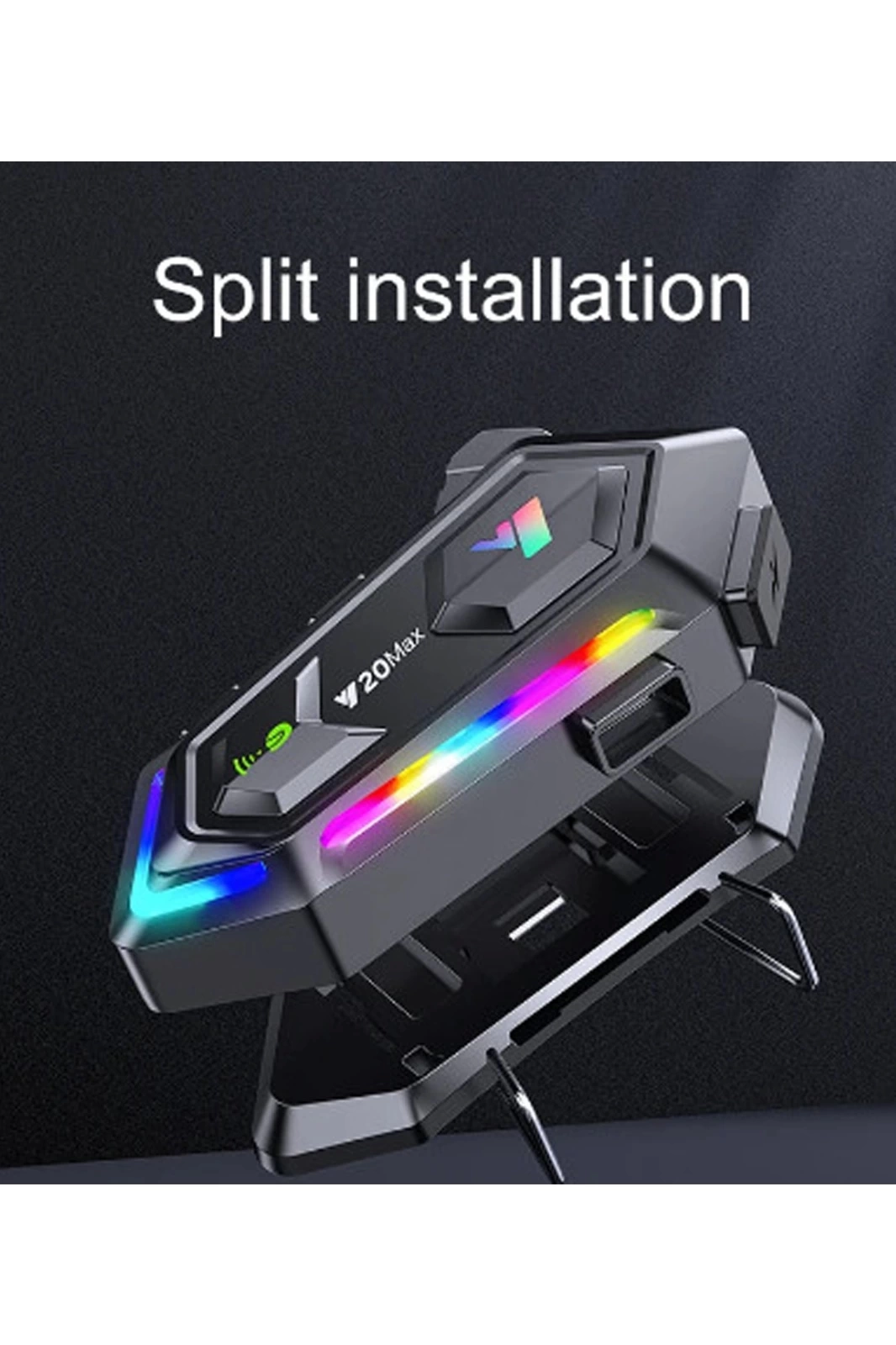 Y20 Max Motosiklet Bluetooth 5.3 Kask Intercom 2 Kişi 300 Metre Eşleşme Özellikli - Görsel 3