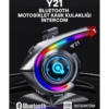 Y21 Rgb Işık Efektli Intercom Bluetooth Motosiklet Kask Kulaklığı Intercom Kulaklık