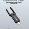 Yüksek Hızlı 1200 Mbps Çift Bant USB WiFi Adaptör – Güçlü Sinyal