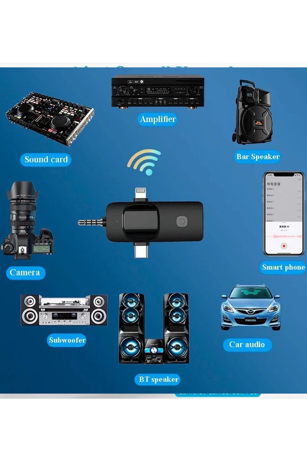 Yüksek Kalite Profesyonel 3 In 1 Kablosuz Taşınabilir Yaka Mikrofonu Youtube Facebook Tiktok - Görsel 3