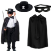 Zorro Pelerin Şapkası Ve Maske Seti Çocuk Boy