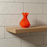 11 cm Turuncu Kalp Formlu Mini Vazo Estetik Dekoratif Obje
