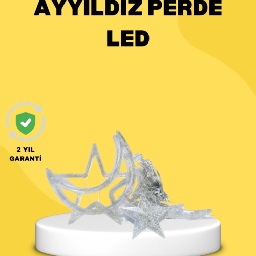 126 Led Yıldız Ay Figürlü Perde Işık Romantik Ambiyans