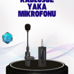 2.4 GHz Kablosuz Yaka Mikrofonu – 60 Metre Menzil