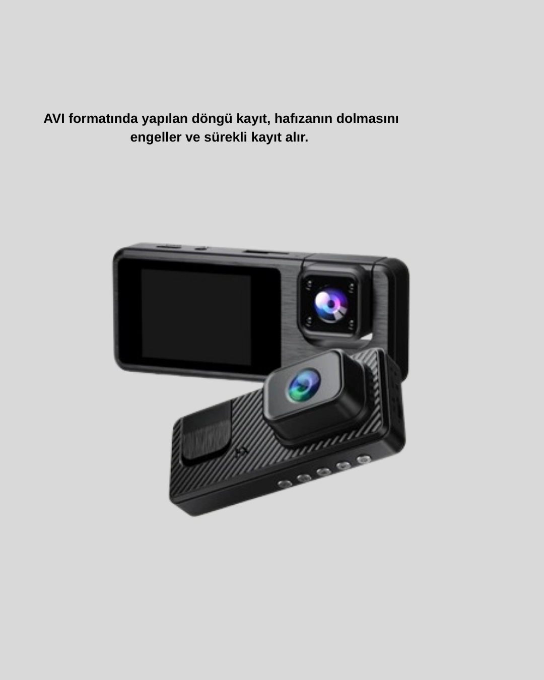 3 Kamerali Arac Dvr 1080p On Hd Arka Ic Kamera Dongu Kayit 2 Ekran 353319543 Sw1080sh1350 700x875 3 Kameralı Araç DVR 1080P Ön + HD Arka + İç Kamera Döngü Kayıt 2’’ Ekran najmaddin.com hem yolculuk sırasında hem de park halinde aracınızı tam kapsamlı olarak korumaya yardımcı olur. Cihazın sahip olduğu Full HD 1080P ön kamera