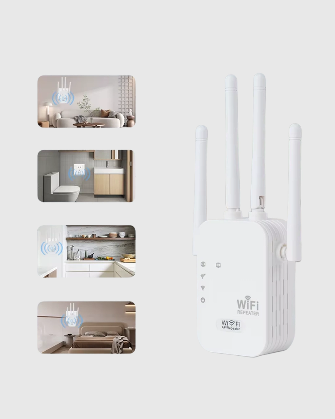 300mbps Wifi Menzil Genisletici 4 Antenli Wpa3 Guvenlikli Priz Tipi Repeater 389071827 Sw1080sh1350 700x875 300Mbps WiFi Menzil Genişletici 4 Antenli WPA3 Güvenlikli Priz Tipi Repeater najmaddin.com evinizdeki veya iş yerinizdeki kablosuz kapsama alanını genişleterek çok daha güçlü ve kararlı bir internet bağlantısı sunmak için tasarlanmış yüksek performanslı bir cihazdır. Toplam 4 adet 3dBi anteni sayesinde 300 m²’ye kadar kapalı alanlarda güçlü çekim sağlar. Bu geniş kapsama alanı