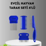 4’lü Kedi Köpek Tüy Temizleme Seti – Paslanmaz Çelik