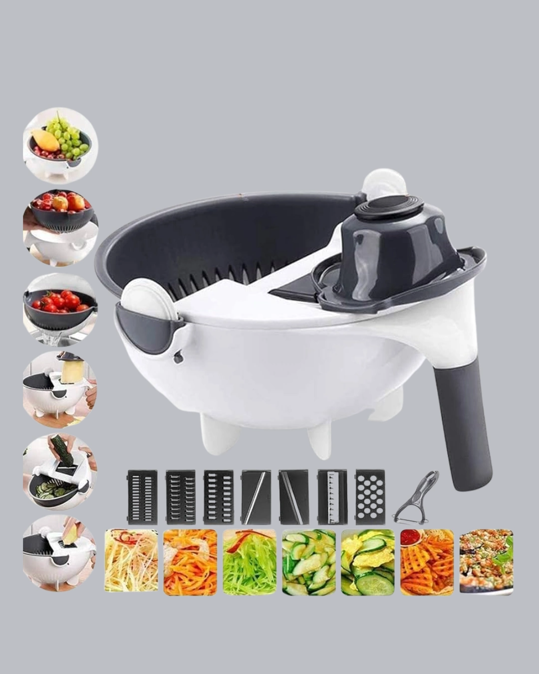 5 Fonksiyonlu Doner Rende Suzgecli Cok Amacli Sebze Dograyici Kaymaz Tabanli 242418297 Sw1080sh1350 700x875 5 Fonksiyonlu Döner Rende Süzgeçli Çok Amaçlı Sebze Doğrayıcı Kaymaz Tabanlı najmaddin.com Mutfakta hız