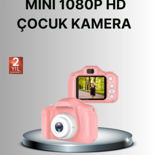 8 Megapiksel Mini Çocuk Kamerası HD Ekranlı Darbeye Dayanıklı ve Şarjlı