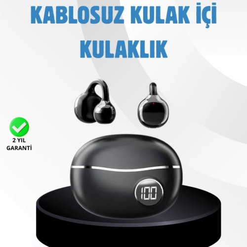 Açık Kulak Kablosuz Bluetooth Kulaklık – Konforlu Tasarım ve Uzun Süreli Kullanım