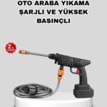 Akülü Araba Yıkama Makinesi 21V Güçlü Basınçlı ve Çift Akülü Taşınabilir