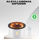 Alev Efektli Aromaterapi Difüzörü – 360 ml Su Hazneli