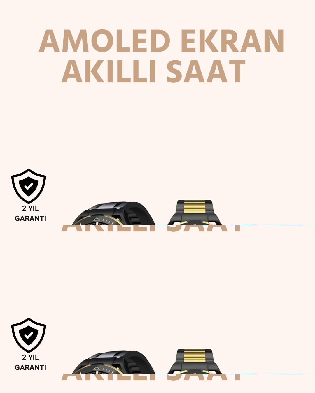 Amoled Ekran Akıllı Saat Uyku Nabız Adım Ölçer Su Geçirmez