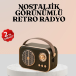 Bluetooth’lu Retro Radyo – FM Destekli Nostaljik Hoparlör