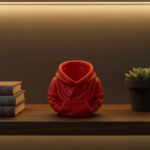 Dekoratif Kırmızı Hoodie Kalemlik 10x10 cm