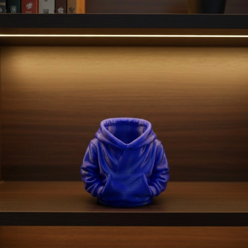 Dekoratif Lacivert Hoodie Kalemlik 10x10 cm