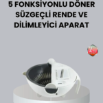 Döner Mekanizmalı 5’i 1 Arada Süzgeçli Rende Sebze Meyve Doğrama Cihazı