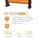 Dp-1200q 1200 W Elektrikli Quartz Isıtıcı