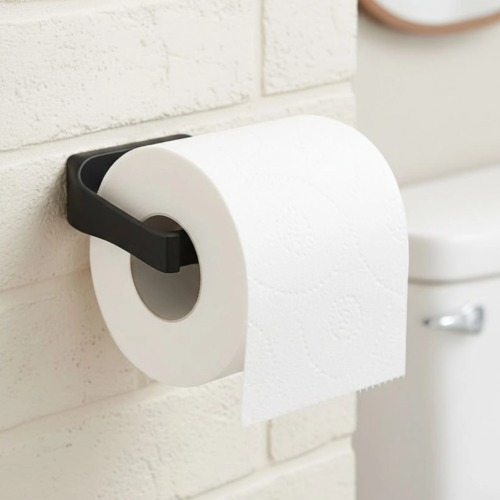 Duvara Monte Siyah Peçetelik Minimal Banyo Aksesuarı