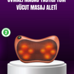Ergonomik Derin Yoğurmalı Boyun Bel Sırt Masaj Cihazı Priz Çakmak Girişli