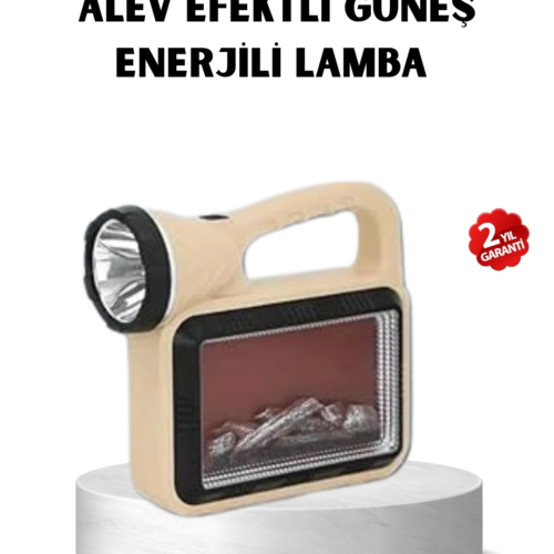 Güneş Enerjili Alev Efektli Lamba COB Led Su Geçirmez Çok Fonksiyonlu