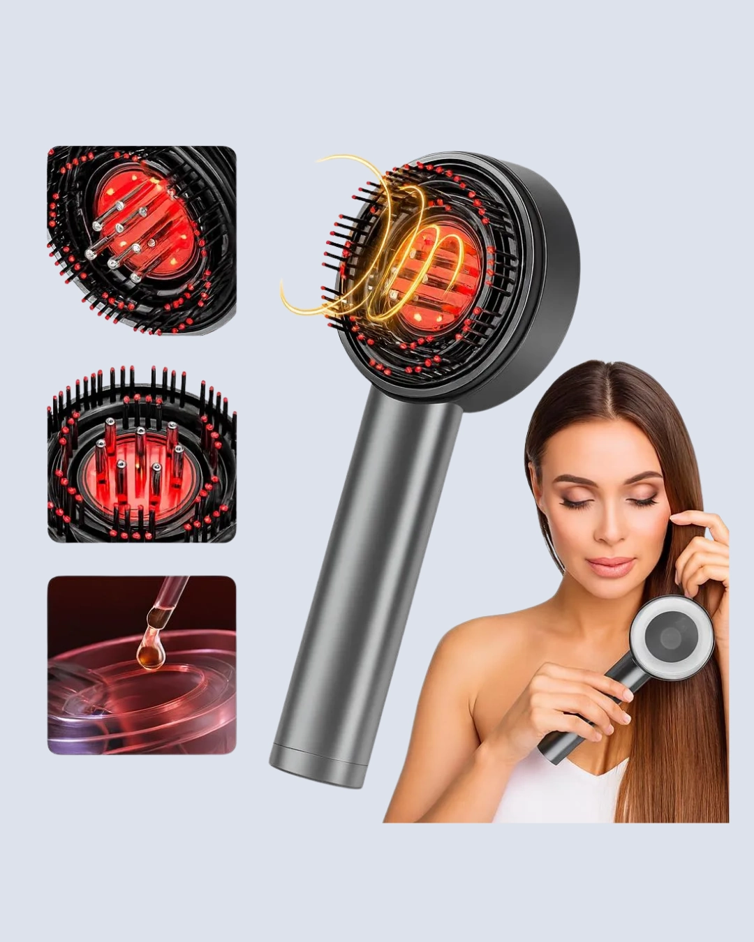Kirmizi Isik Terapi Sac Derisi Masaj Taragi 3 Modlu Yag Hazneli 397447638 Sw1080sh1350 700x875 Kırmızı Işık Terapi Saç Derisi Masaj Tarağı 3 Modlu Yağ Hazneli najmaddin.com 630 nm kırmızı ışık terapi teknolojisi sayesinde saç köklerine 3–5 mm derinliğe kadar etki ederek saç büyümesini destekler. Aynı anda ısı