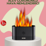 Kumandalı Alev Görünümlü LED Hava Nemlendirici Buhar Makinesi