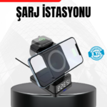 LED Dijital Saatli Kablosuz Şarj Cihazı – 3 Parlaklık Ayarlı