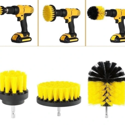 Matkap Ucuna Takılan 3'lü Fırça Temizlik Seti