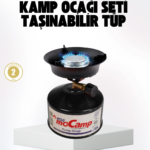 Outdoor Kamp Ocağı Gazlı Taşınabilir Pişirme Seti Üç Ayaklı Denge Aparatlı