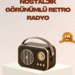 Retro Bluetooth Radyo – Nostaljik Tasarım