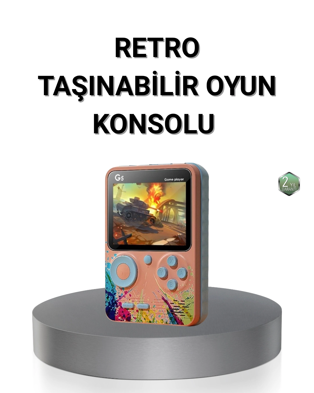 Retro Taşınabilir Oyun Konsolu 500 Klasik Oyunlu