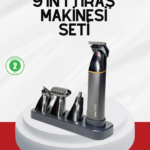 Şarjlı 9’u 1 Arada Çok Amaçlı Erkek Bakım Seti Yıkanabilir Başlıklar