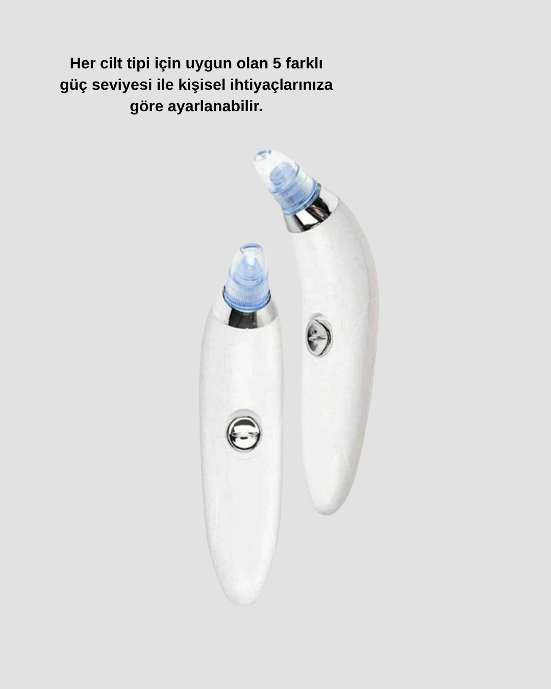 güçlü emiş gücüyle cilt yüzeyindeki kir