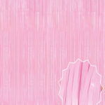 Soft Pembe Püsküllü Kapı Perdesi
