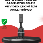 Telefon ve Kamera Uyumlu 360° Otomatik Takipli Akıllı Masa Tripodu