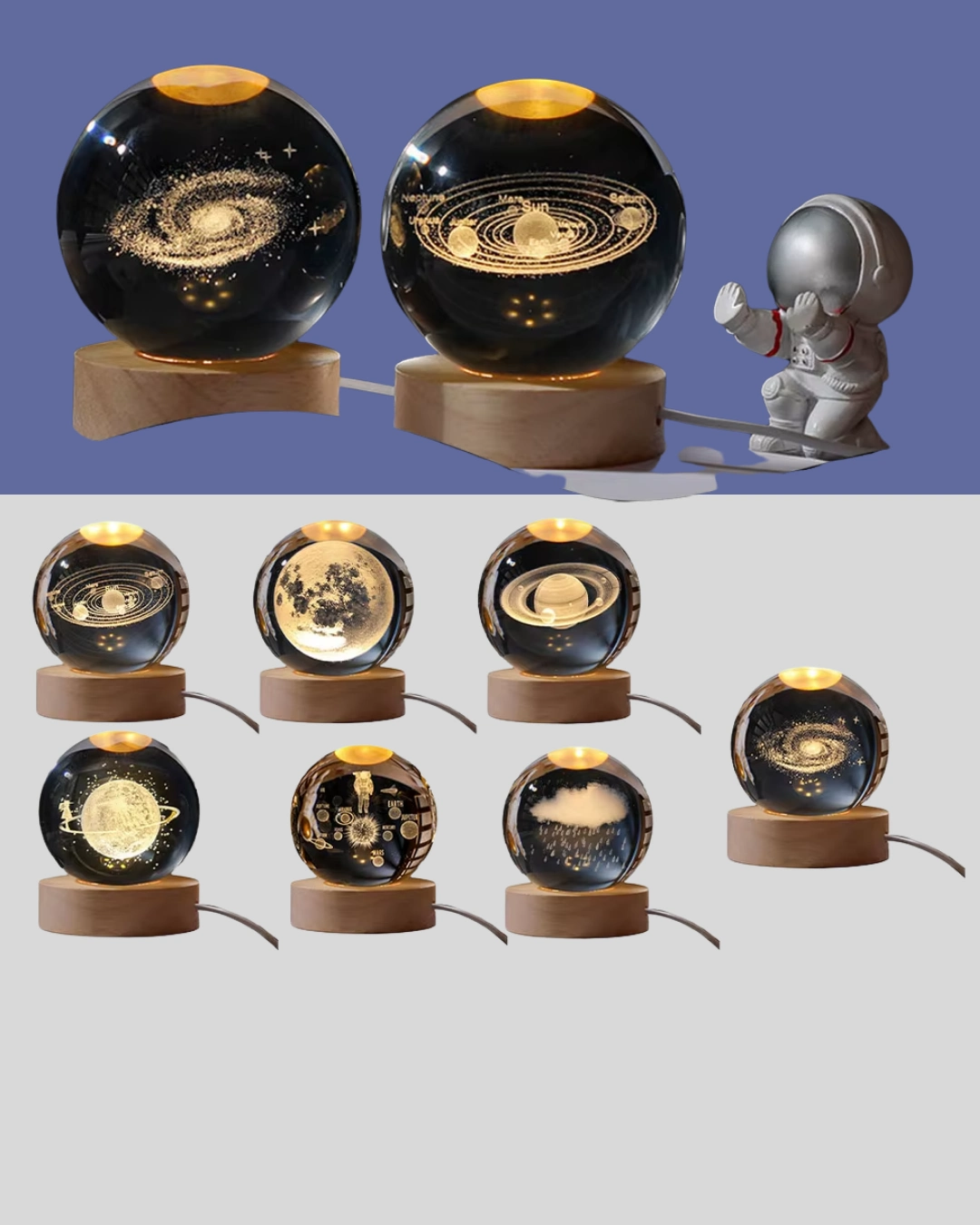 Usbli 3d Astronot Kristal Kure Modern Uzay Temali Gece Lambasi 397587568 Sw1080sh1350 700x875 USB’li 3D Astronot Kristal Küre – Modern Uzay Temalı Gece Lambası najmaddin.com lazerle işlenmiş eşsiz 3D astronot tasarımı sayesinde bulunduğu her ortama büyüleyici bir atmosfer katar. 5 cm çapındaki kristal küre