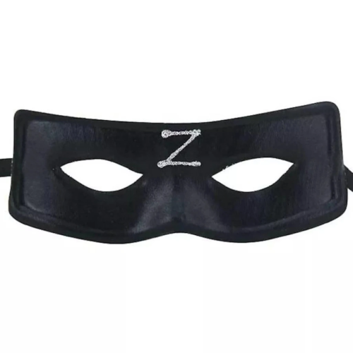 Zorro Maskesi Z Baskılı Lastikli