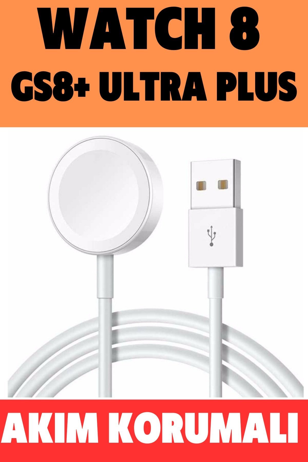 1001162214 700x1050 Najmaddin Watch 8 GS8+ Ultra Plus Uyumlu Manyetik Kablosuz Şarj Cihazı – Akım Korumalı USB Şarj Kablosu najmaddin.com Najmaddin Watch 8 GS8+ Ultra Plus Uyumlu Manyetik Kablosuz Şarj Cihazı – Akım Korumalı USB Şarj Kablosu