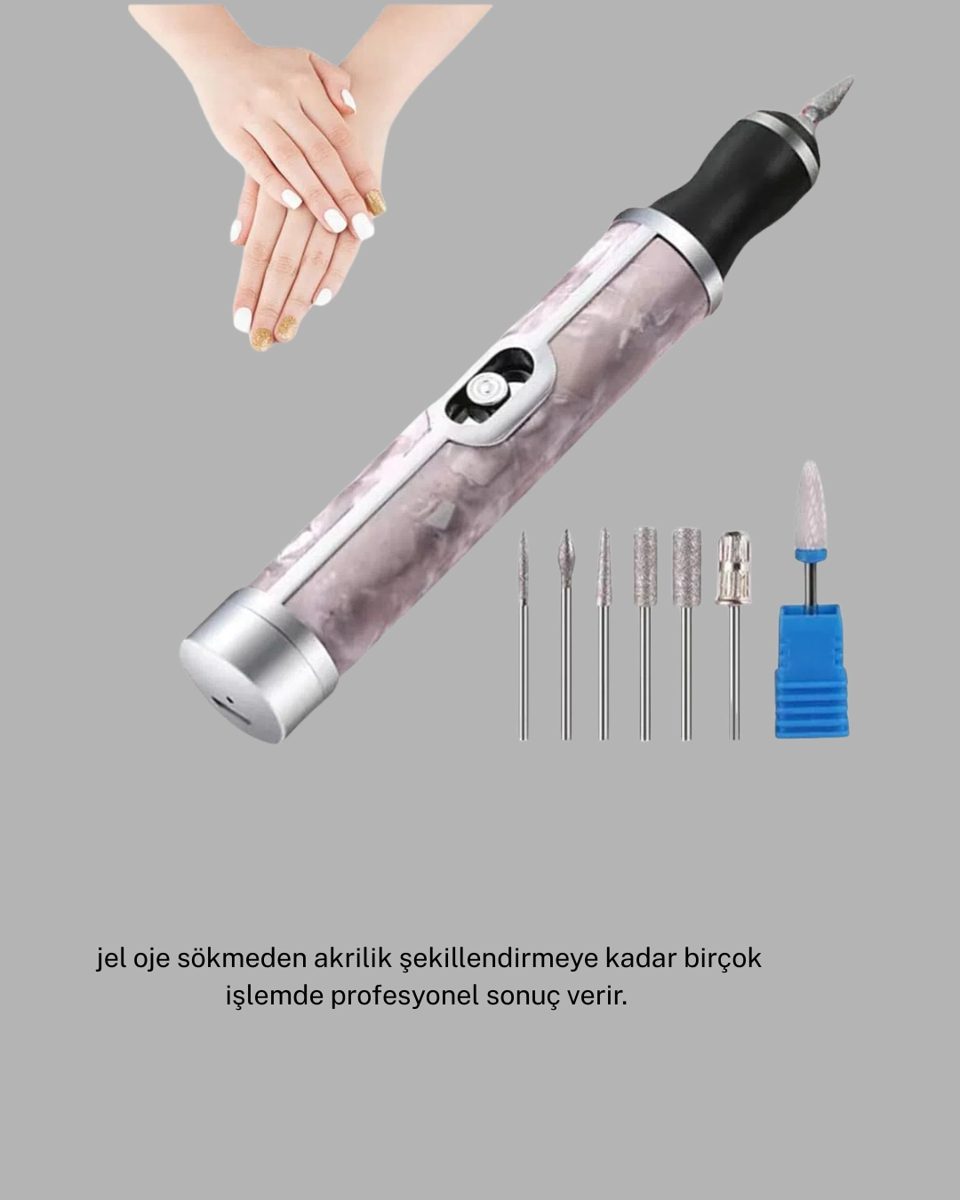 20000 Rpm Tirnak Matkabi Mini Led Oje Kurutma Cihazi Seti 2 15372977 Sw1080sh1350 700x875 20.000 RPM Tırnak Matkabı + Mini LED Oje Kurutma Cihazı Seti najmaddin.com Hem profesyoneller hem de yeni başlayanlar için uygun olan bu set