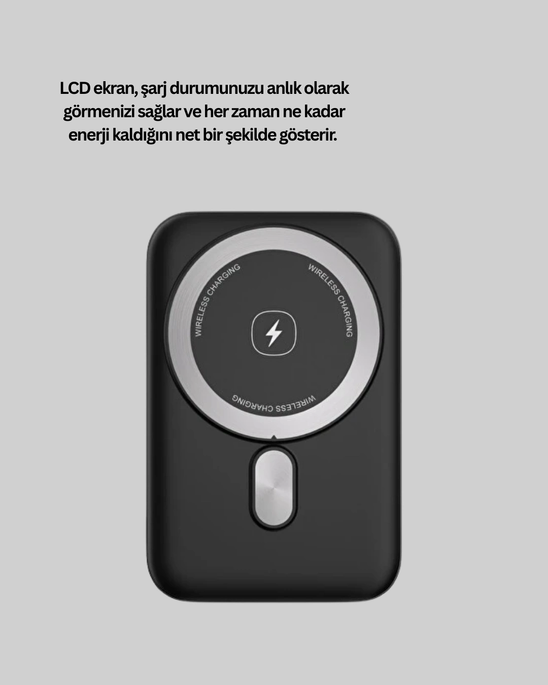 225w Hizli Sarj Destekli Manyetik Powerbank Kompakt Tasarim 4 38516364 Sw1080sh1350 700x875 22.5W Hızlı Şarj Destekli Manyetik Powerbank Kompakt Tasarım najmaddin.com kalan enerjiyi takip etmeyi kolaylaştırır.Minimalist ve kompakt yapısı sayesinde her ortamda rahatlıkla kullanılabilir.