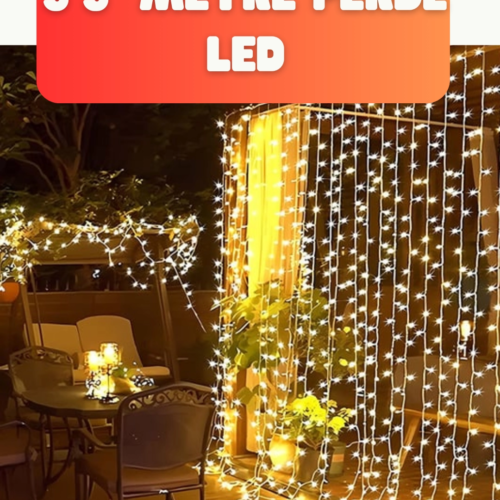 300 LED Perde Işık – Sıcak Beyaz Dekoratif Aydınlatma