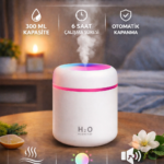 300 ML Ultrasonik LED Işıklı Hava Nemlendirici Aroma Difüzörü