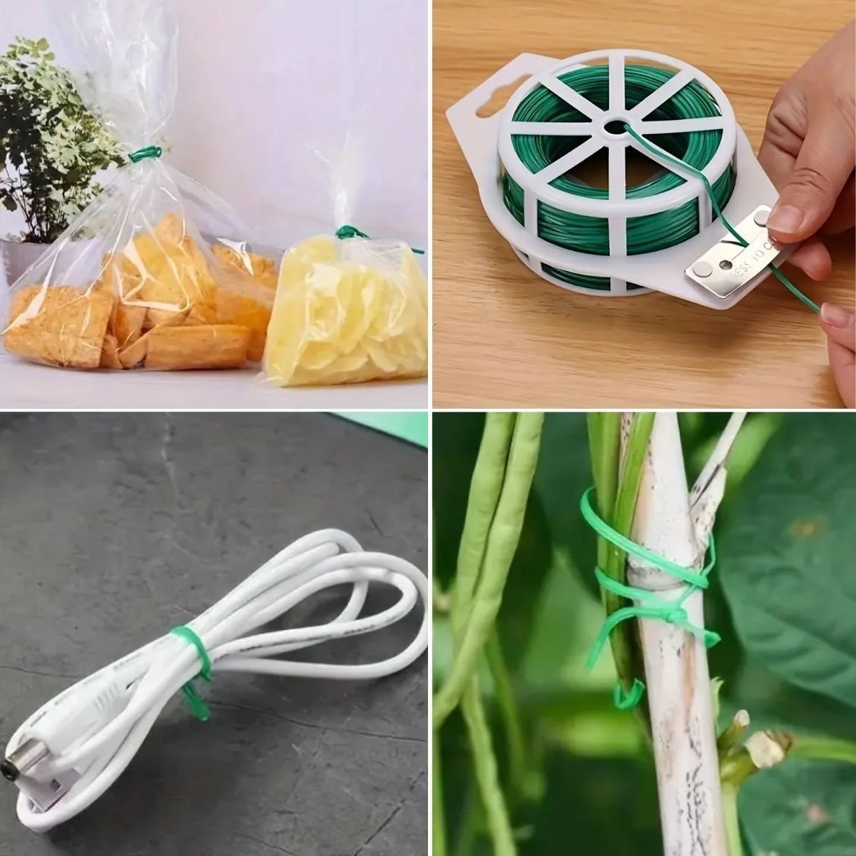 50 Metre Kendiliğinden Kesici Bıçaklı Bitki Saksı Kablo Sabitleme Teli - Görsel 3